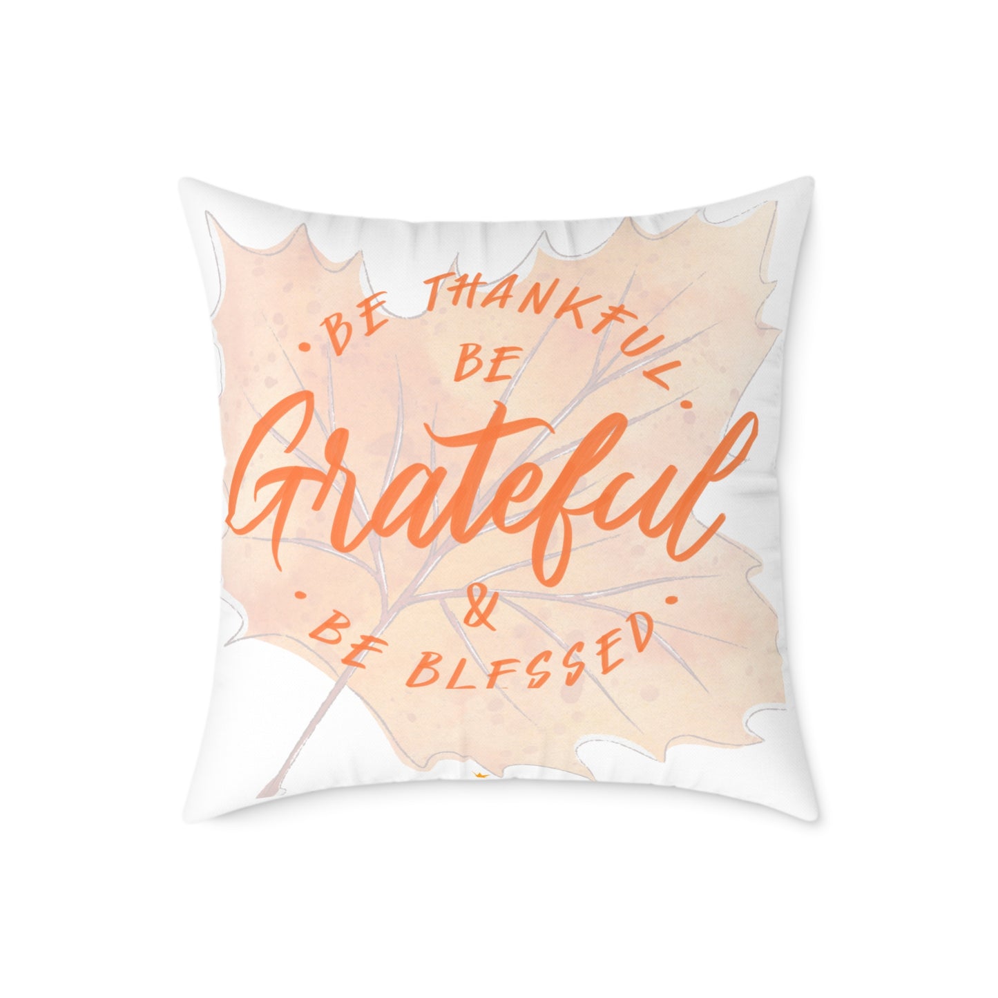 Grateful Canvas Pillow for Home Decor, Affirmation Cushion, Thanksgiving Gift, Cozy Bedroom Accessory, Motivational Throw Pillow