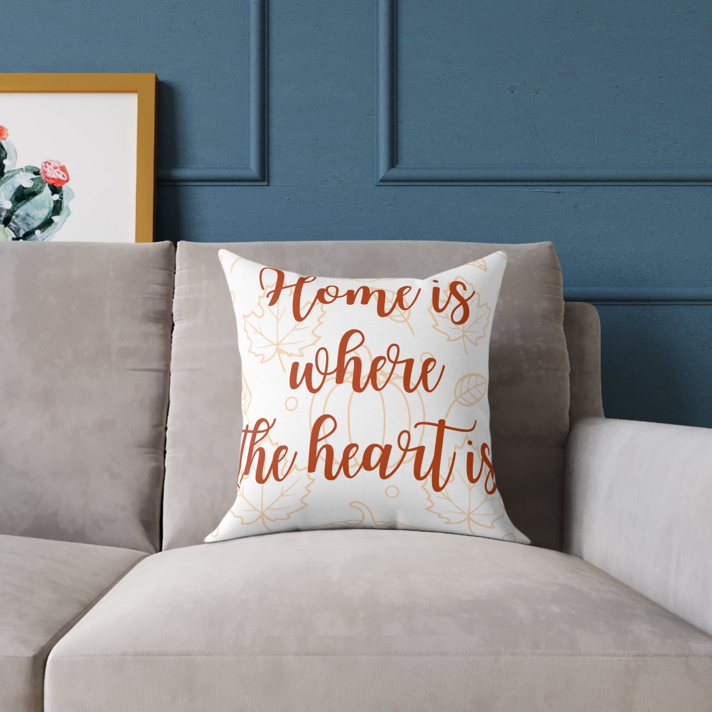 Cozy Home Décor Pillow, Home is Where the Heart Is, Perfect for Housewarming Gifts, Living Room Accent, Wedding Gift, Seasonal Home Decor