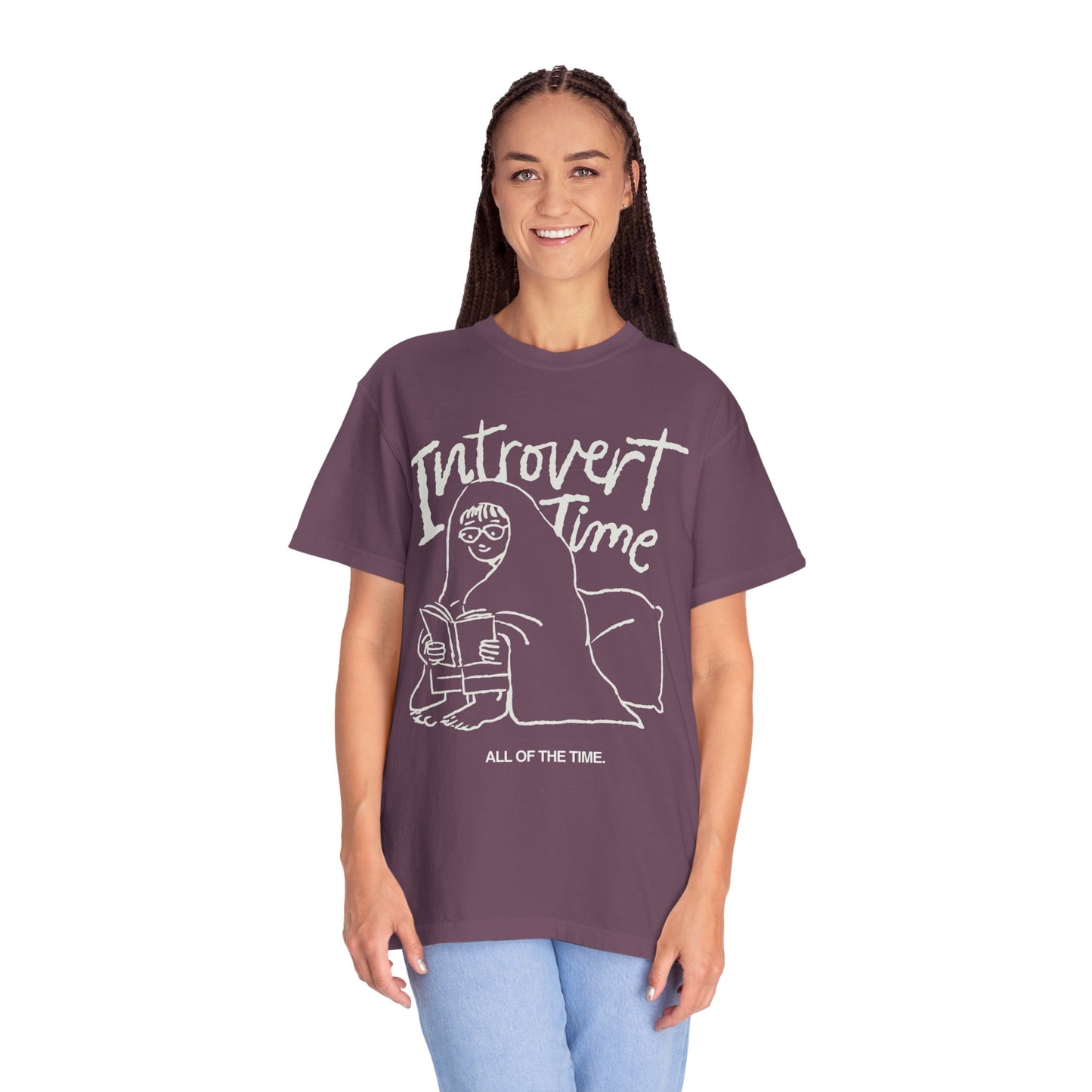 Unisex Introvert Time T-shirt, Cozy Graphic Tee for Introverts, Perfect Gift for Book Lovers, Relaxation Shirt, Comfy Everyday Wear