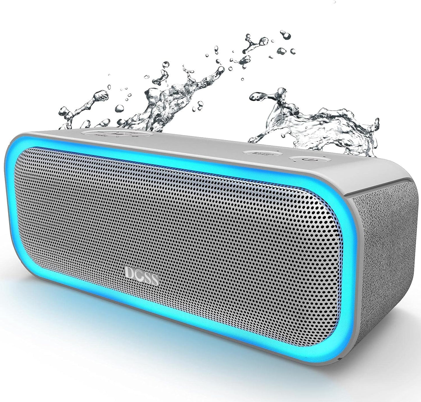 Soundbox Pro Bluetooth Speaker with 20W Stereo Sound, Active Extra Bass, IPX6 Waterproof, TWS Pairing, Multi-Colors Lights, 20H Playtime, Portable for Beach, Outdoor-Blue