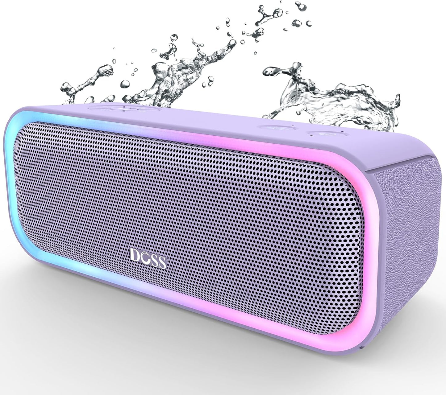 Soundbox Pro Bluetooth Speaker with 20W Stereo Sound, Active Extra Bass, IPX6 Waterproof, TWS Pairing, Multi-Colors Lights, 20H Playtime, Portable for Beach, Outdoor-Blue