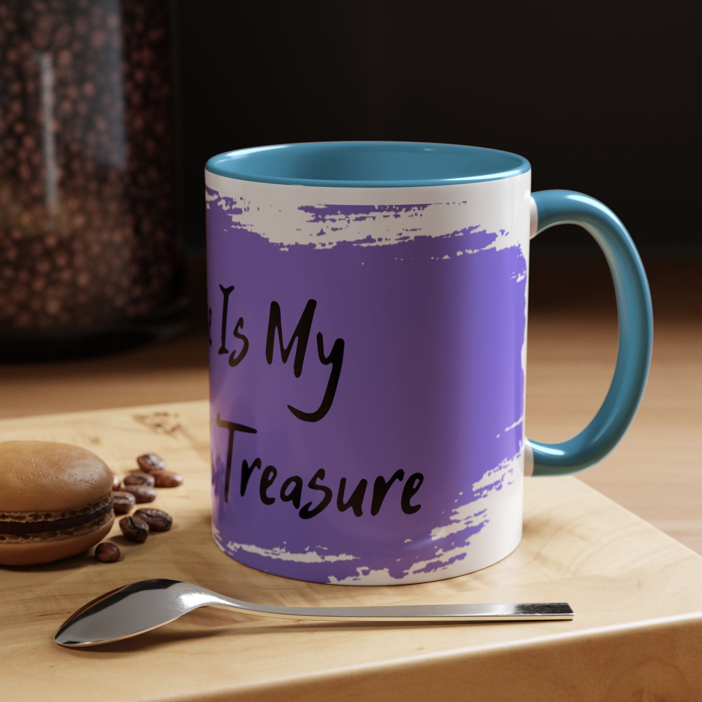 Inspirational Accent Coffee Mug - "My Peace Is My Greatest Treasure"