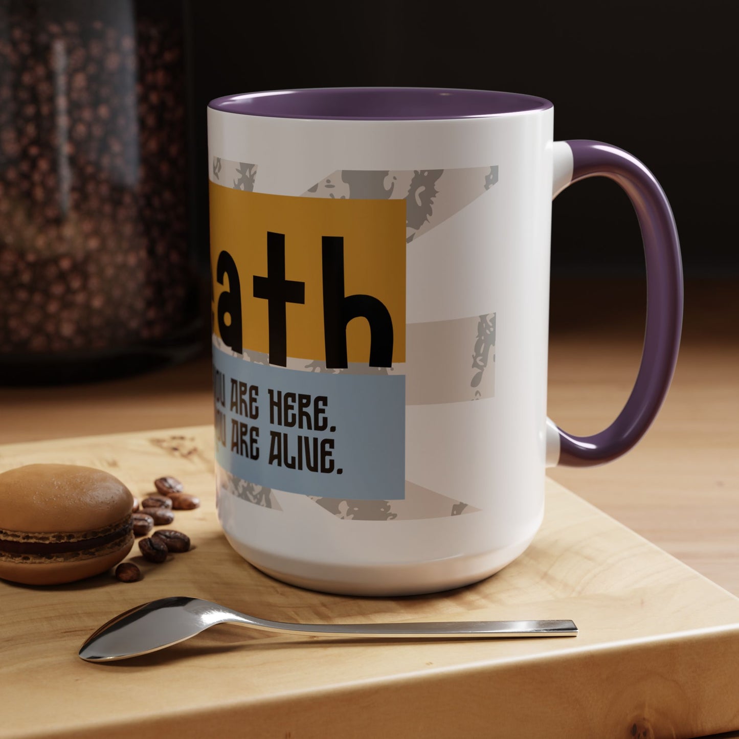 Inspirational Accent Coffee Mug - Mindful Reminder for Daily Positivity