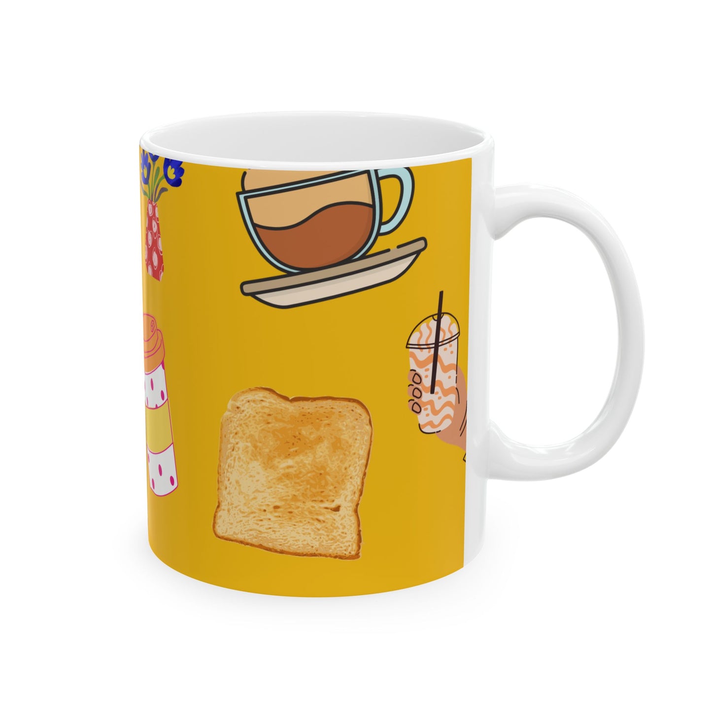 Breakfast Portrait Ceramic Mug - Perfect for Coffee Lovers, Kitchen Decor, Gift for Friends, Housewarming