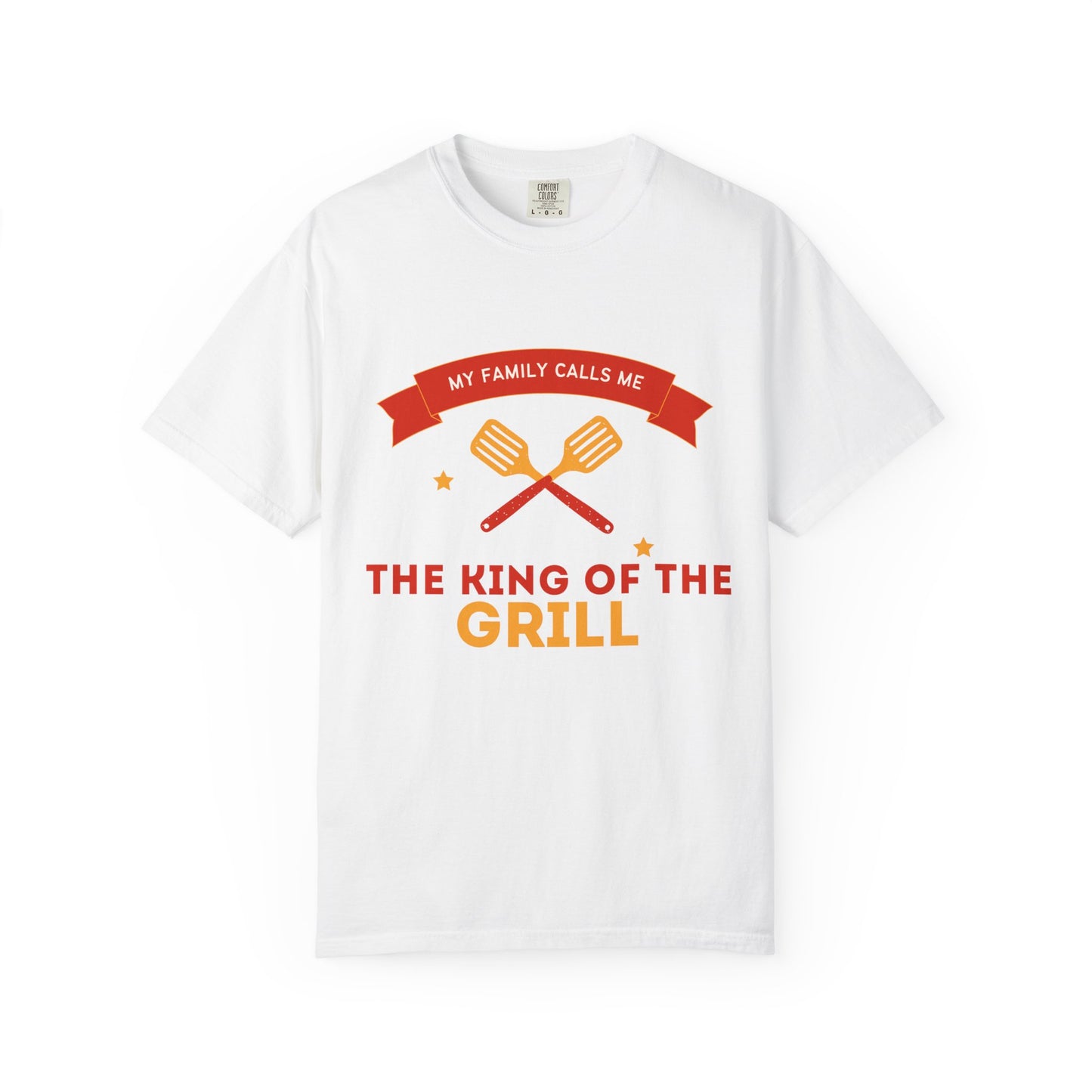 King of the Grill T-shirt | Unisex Garment-Dyed Tee for BBQ Lovers, Father's Day Gift, Cooking Enthusiasts, Summer Parties, Family