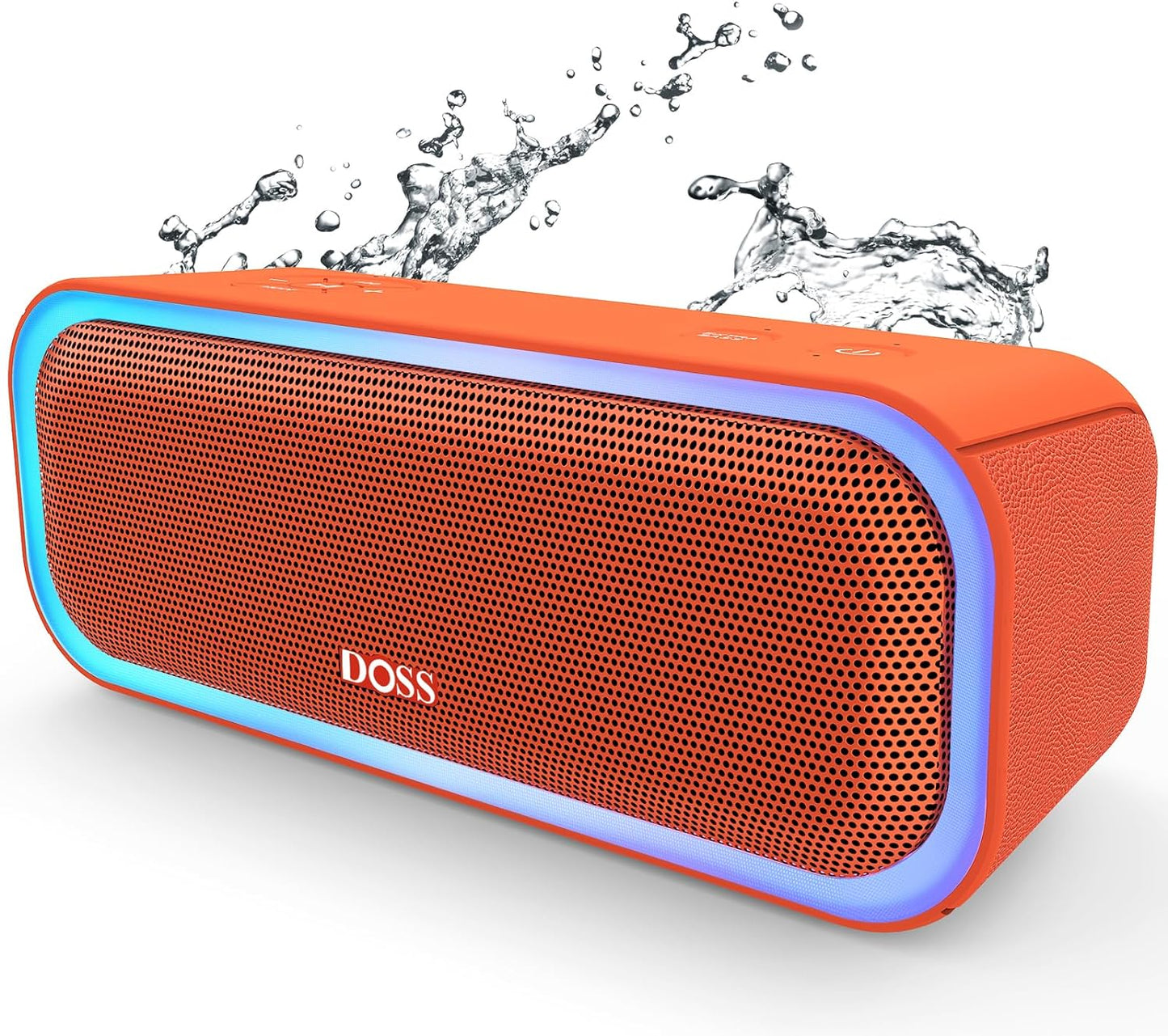Soundbox Pro Bluetooth Speaker with 20W Stereo Sound, Active Extra Bass, IPX6 Waterproof, TWS Pairing, Multi-Colors Lights, 20H Playtime, Portable for Beach, Outdoor-Blue