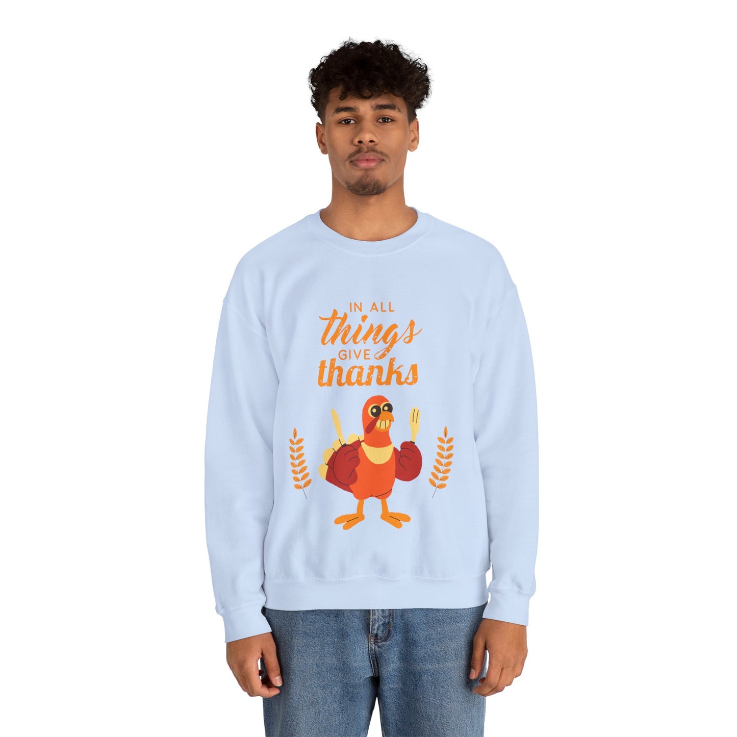 Thanksgiving Crewneck Sweatshirt, Unisex Sweatshirt, Cozy Fall Apparel, Holiday Gift, Seasonal Sweater