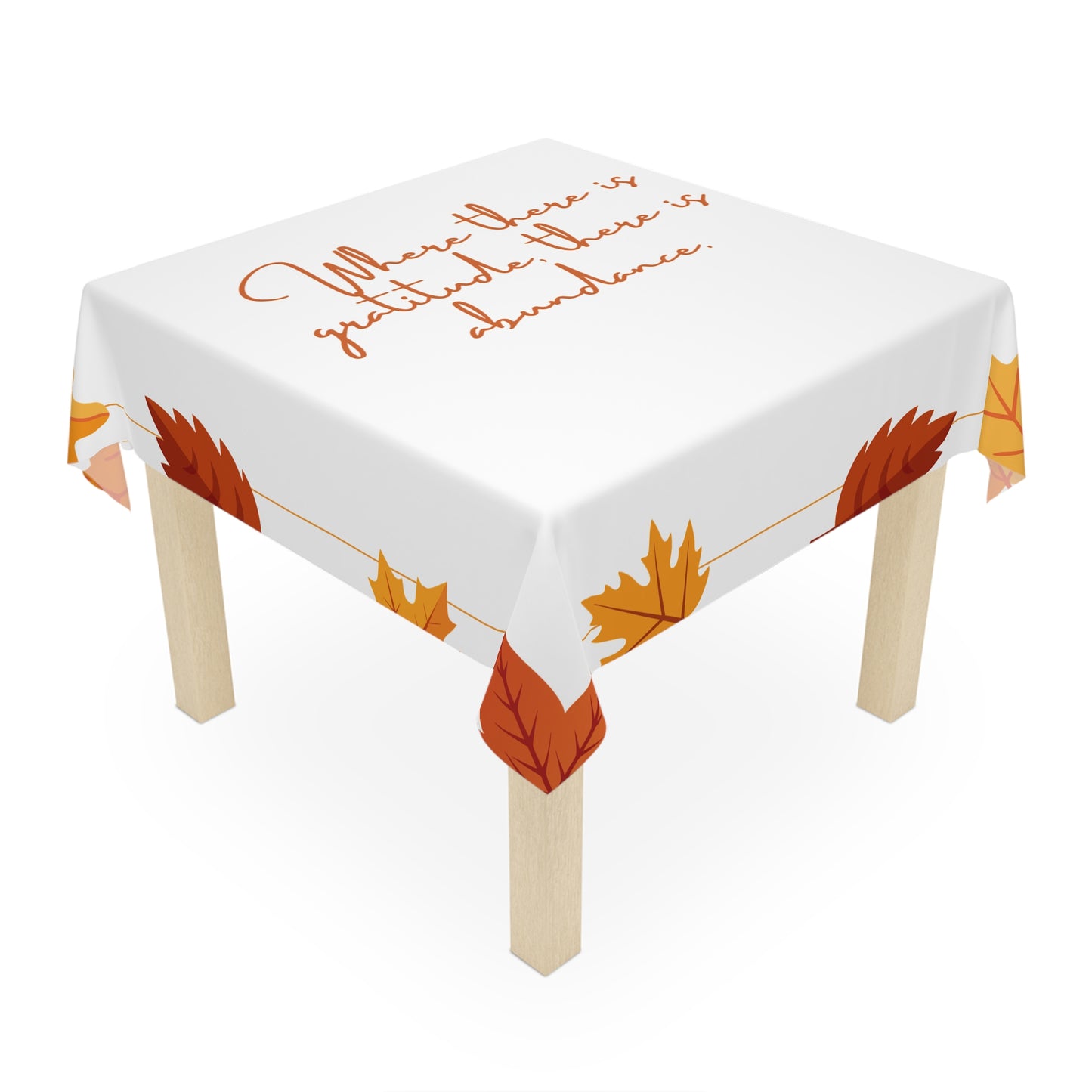 Autumn Gratitude Tablecloth, Fall Decor, Thanksgiving Table Setting, Seasonal Home Décor, Family Gathering Essentials