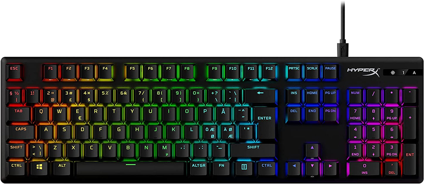 Alloy Origins 60 - Mechanical Gaming Keyboard, Ultra Compact 60% Form Factor, Double Shot PBT Keycaps, RGB LED Backlit, NGENUITY Software Compatible - Linear  Red Switch,Black