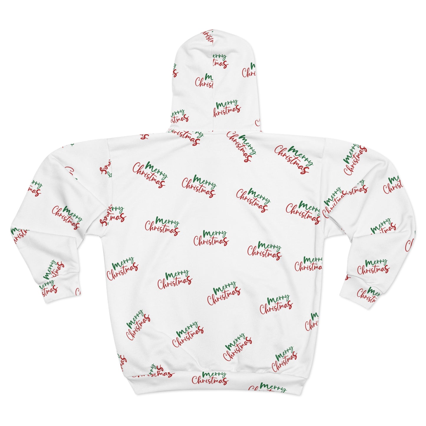 Merry Christmas Unisex Zip Hoodie, Festive Holiday Apparel, Cozy Winter Layer, Gift for Friends and Family, Christmas Outfit