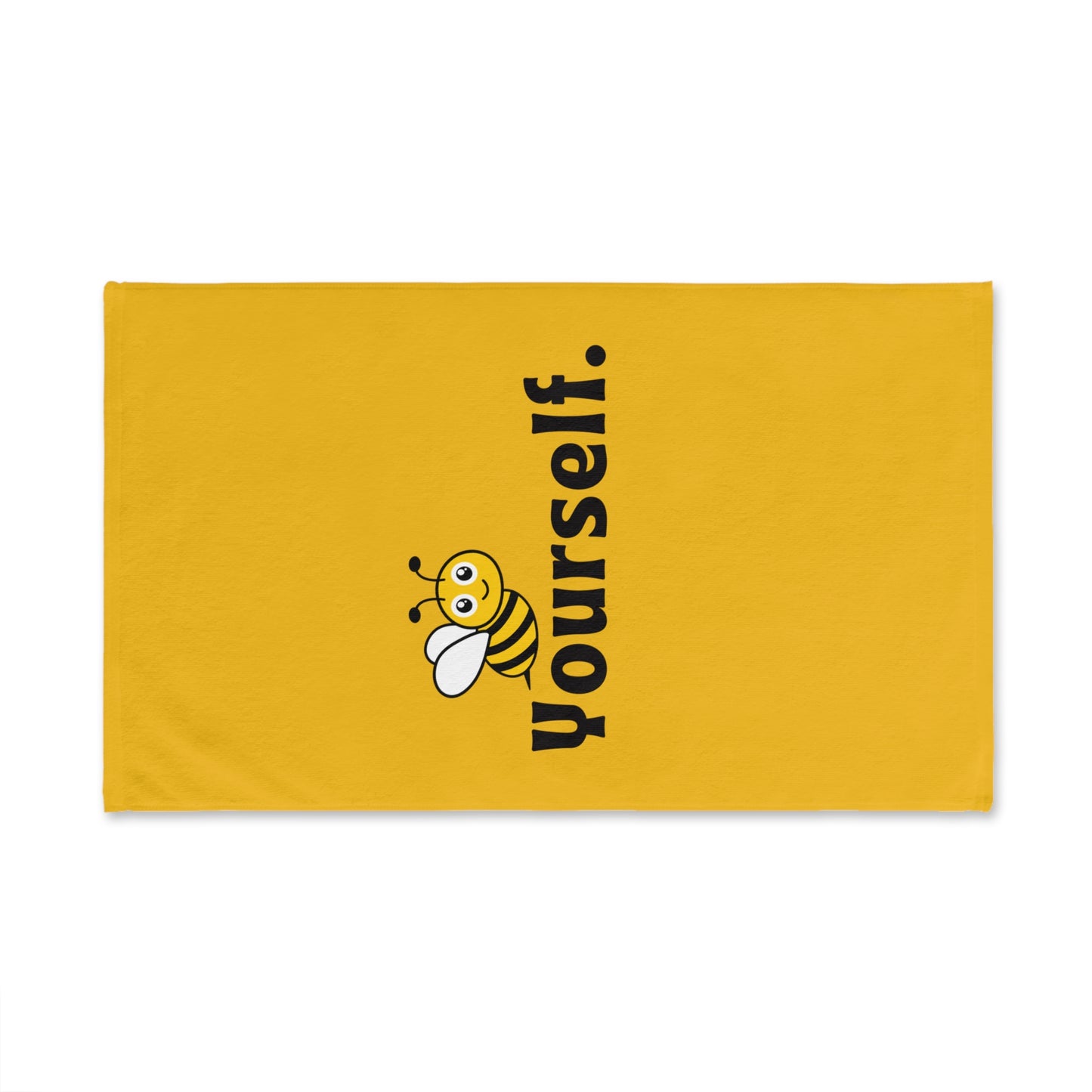 Cheerful Bee Yourself Hand Towel, Motivational Kitchen Towel, Cute Home Decor, Gifts for Beekeepers, Fun Hostess Gift