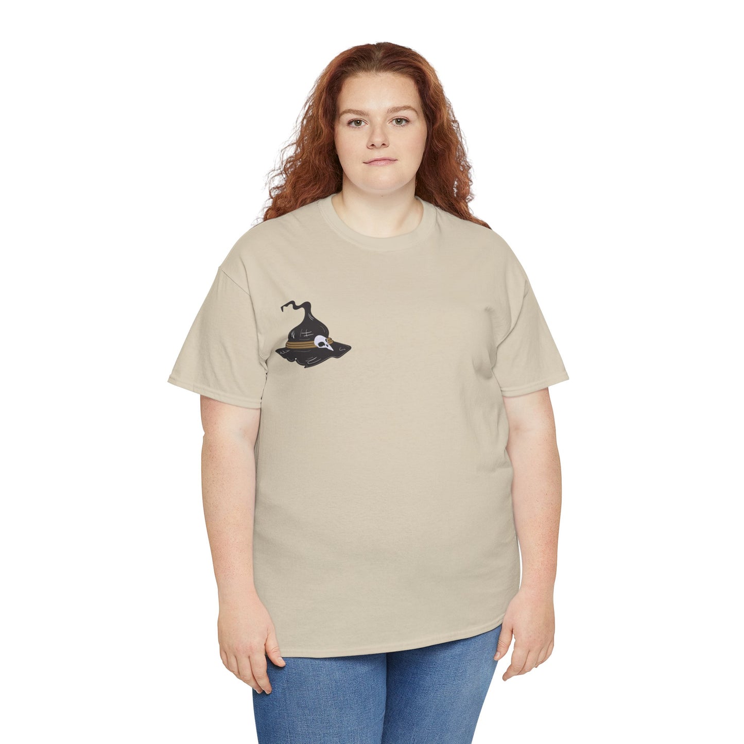 Halloween Witches Themed Unisex Heavy Cotton Tee, Scary Shirt, Witch T-Shirt, Fall Apparel, Spooky Night Top