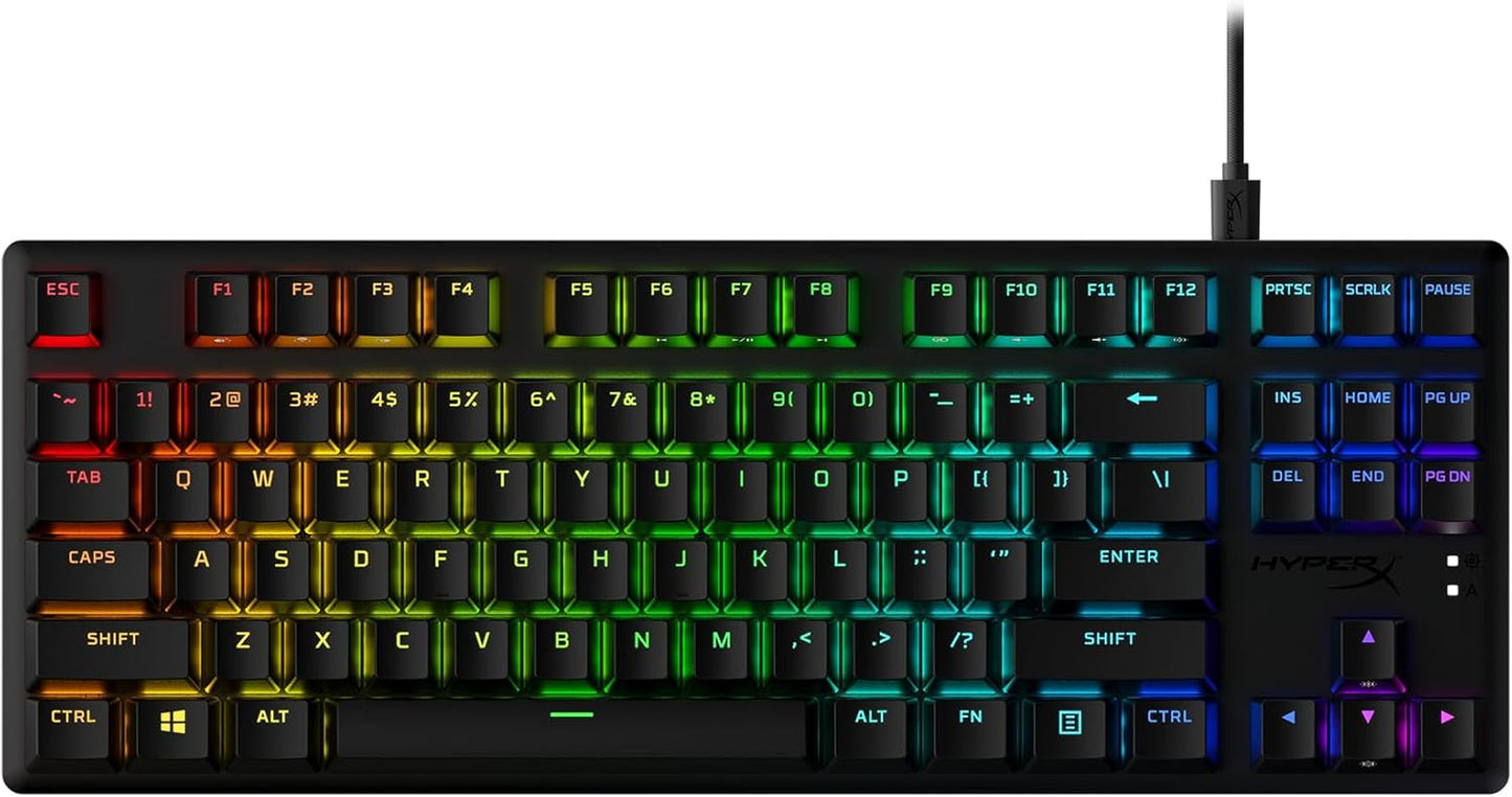 Alloy Origins 60 - Mechanical Gaming Keyboard, Ultra Compact 60% Form Factor, Double Shot PBT Keycaps, RGB LED Backlit, NGENUITY Software Compatible - Linear  Red Switch,Black