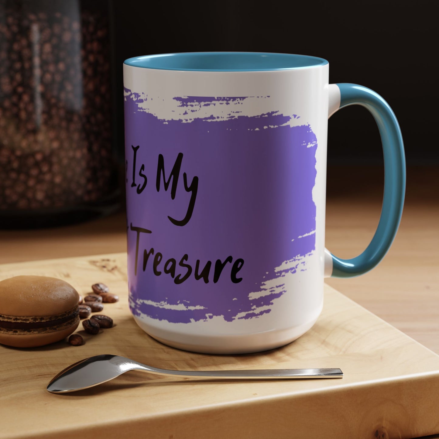 Inspirational Accent Coffee Mug - "My Peace Is My Greatest Treasure"