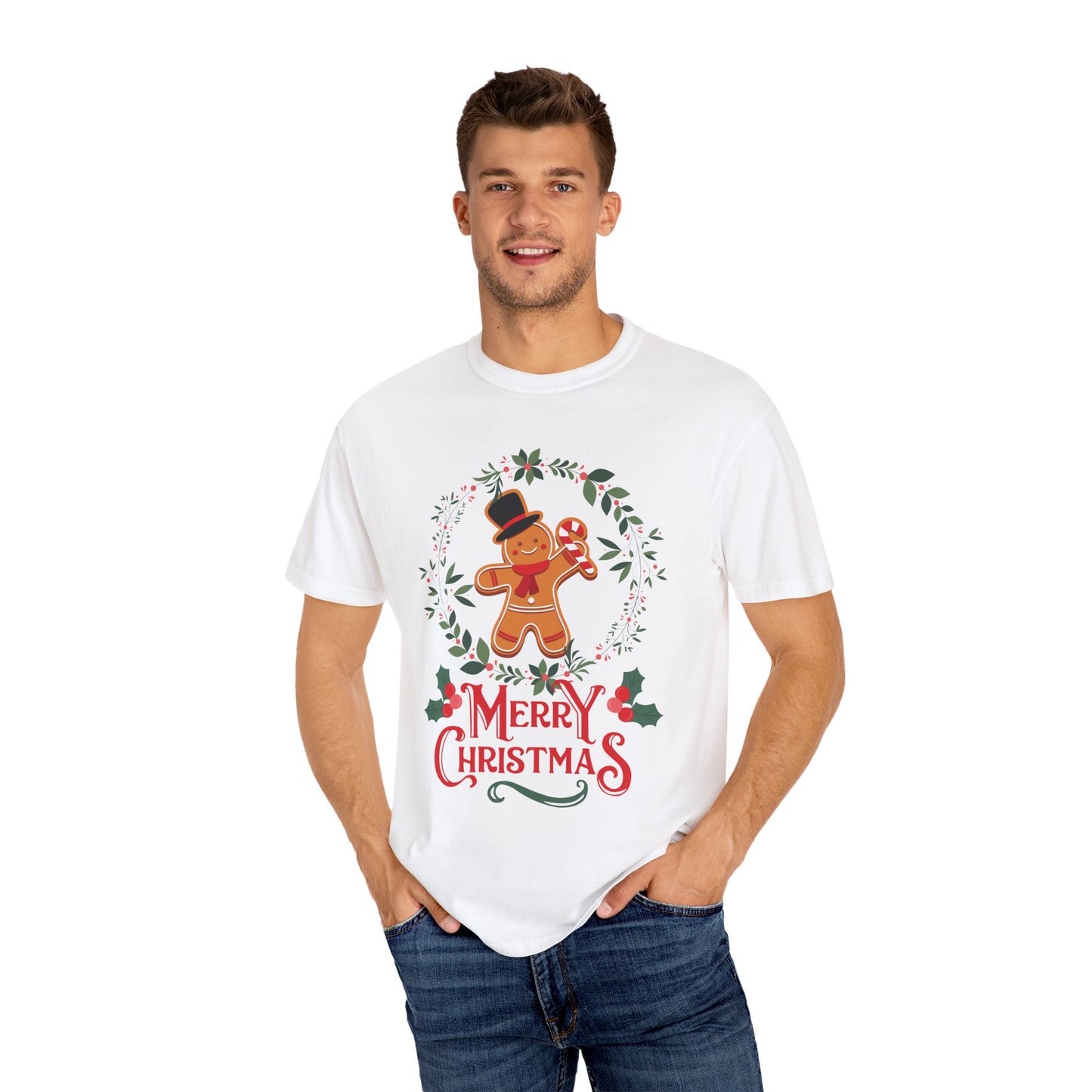 Gingerbread Christmas T-Shirt, Holiday Top, Christmas Gift, Unisex Tee, Festive Apparel, Family Matching Shirt