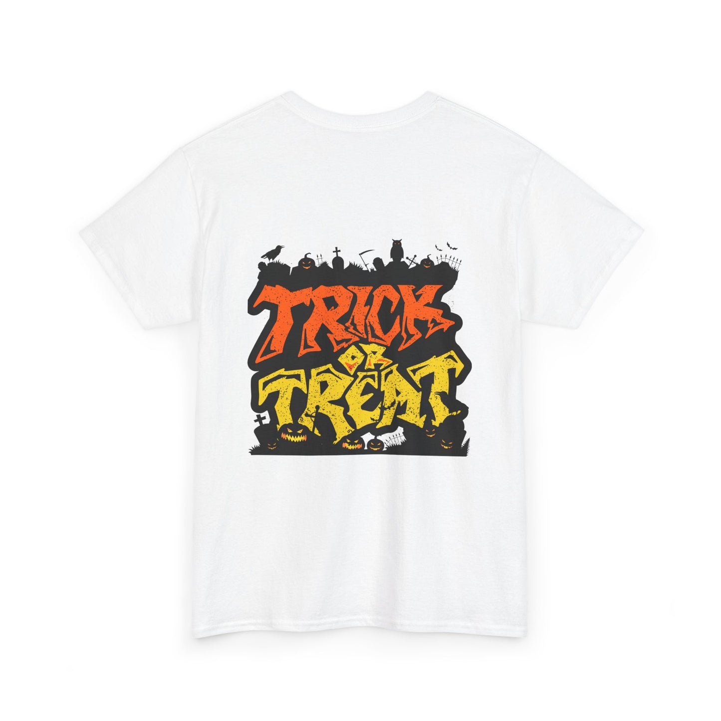 Halloween Unisex Tee, Spooky Pumpkin Shirt, Trick or Treat Graphic T-Shirt, Fall Clothing, Halloween Party Attire