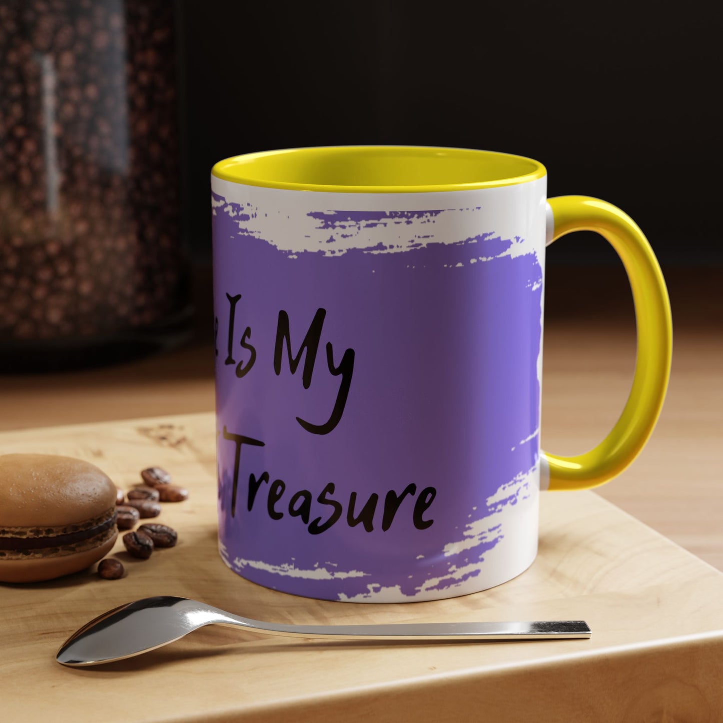 Inspirational Accent Coffee Mug - "My Peace Is My Greatest Treasure"