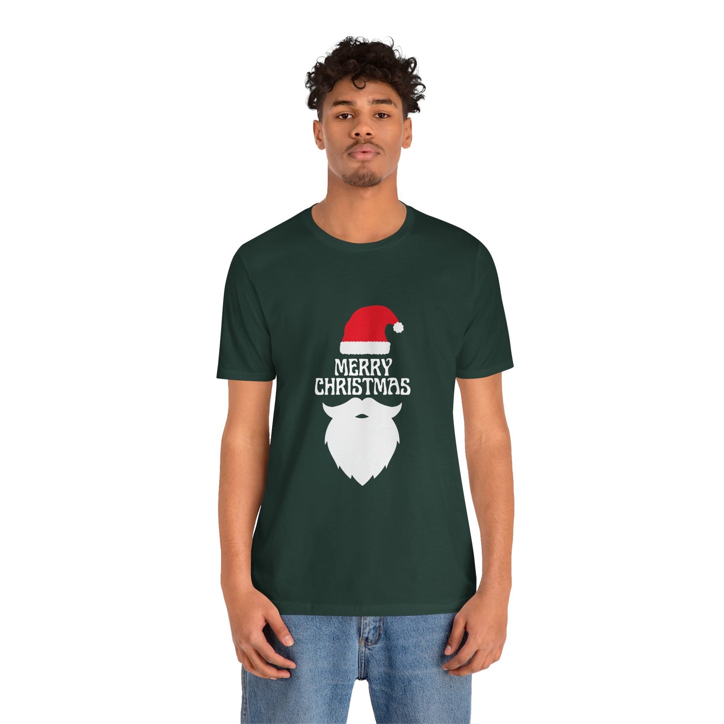 Merry Christmas Unisex Jersey Short Sleeve Tee, Holiday Apparel, Winter Fashion, Gift for Him/Her, Christmas Celebration, Festive Shirt