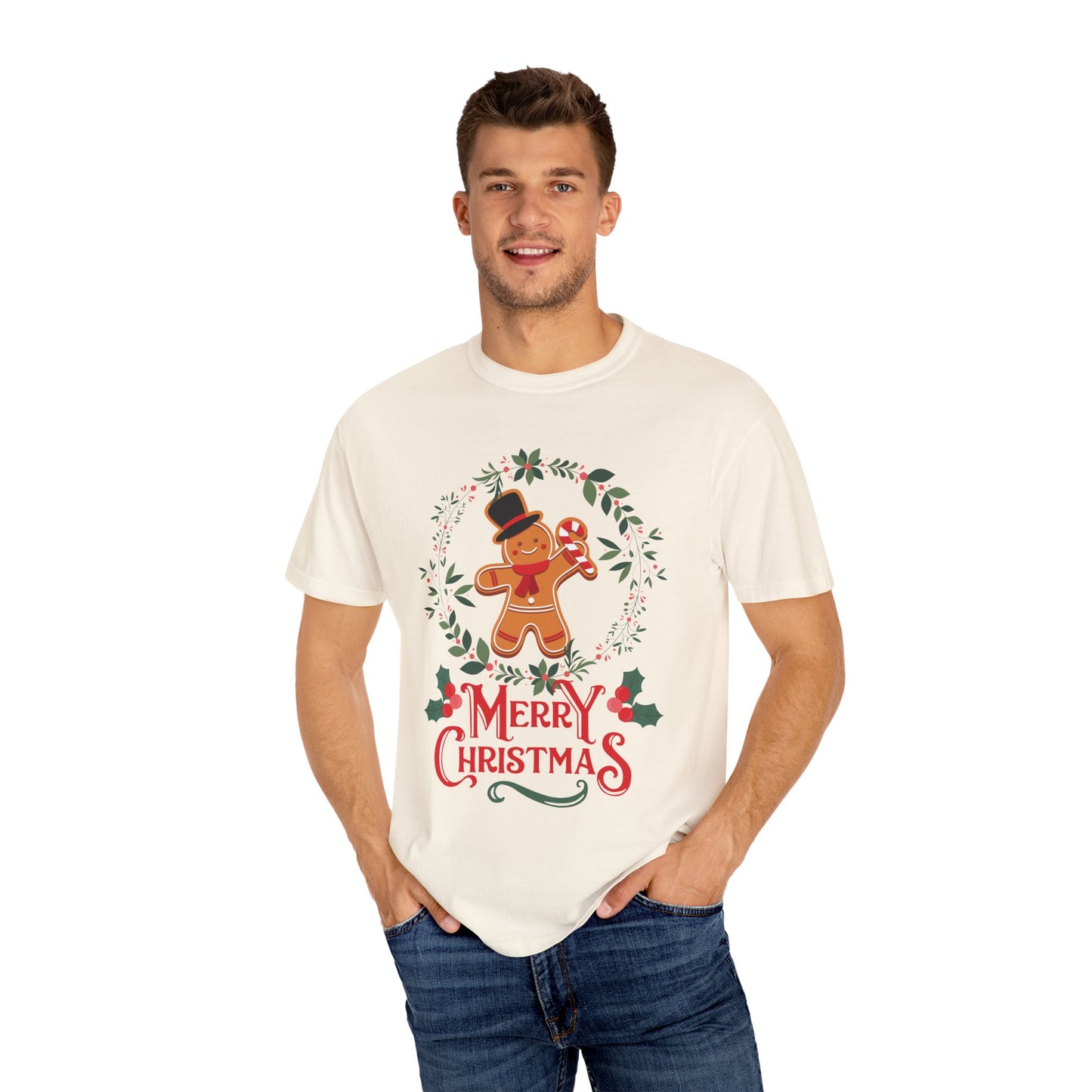 Gingerbread Christmas T-Shirt, Holiday Top, Christmas Gift, Unisex Tee, Festive Apparel, Family Matching Shirt