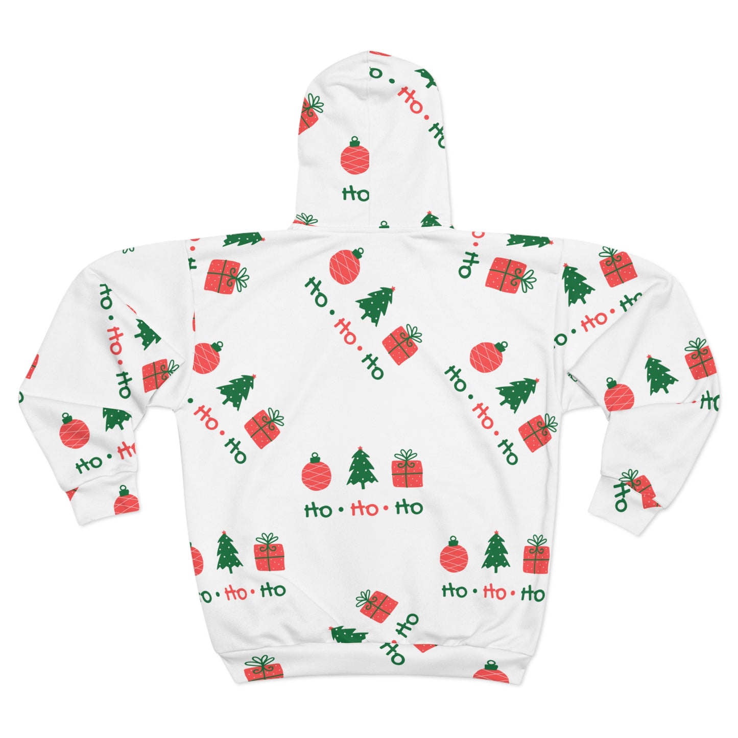 Gifts, Ornaments & Trees Holiday Pattern Unisex Christmas All-Over Print Zip-Up Hoodie