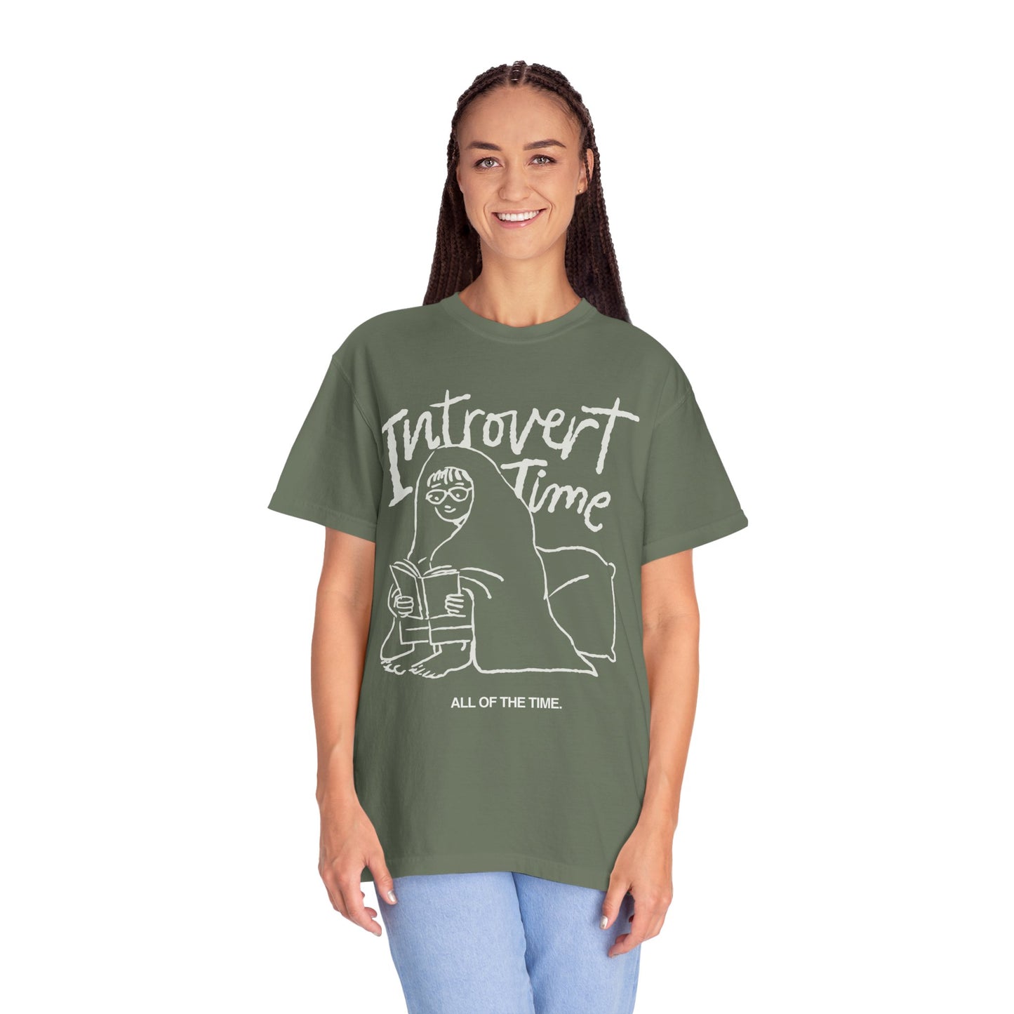 Unisex Introvert Time T-shirt, Cozy Graphic Tee for Introverts, Perfect Gift for Book Lovers, Relaxation Shirt, Comfy Everyday Wear