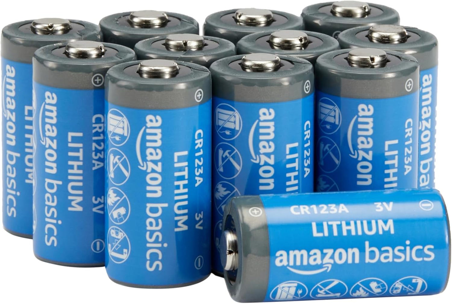 6-Pack Non-Rechargeable CR123A Lithium Batteries, 3 Volt, up to 10-Year Shelf Life